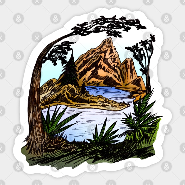 The Outdoors Sticker by adamzworld